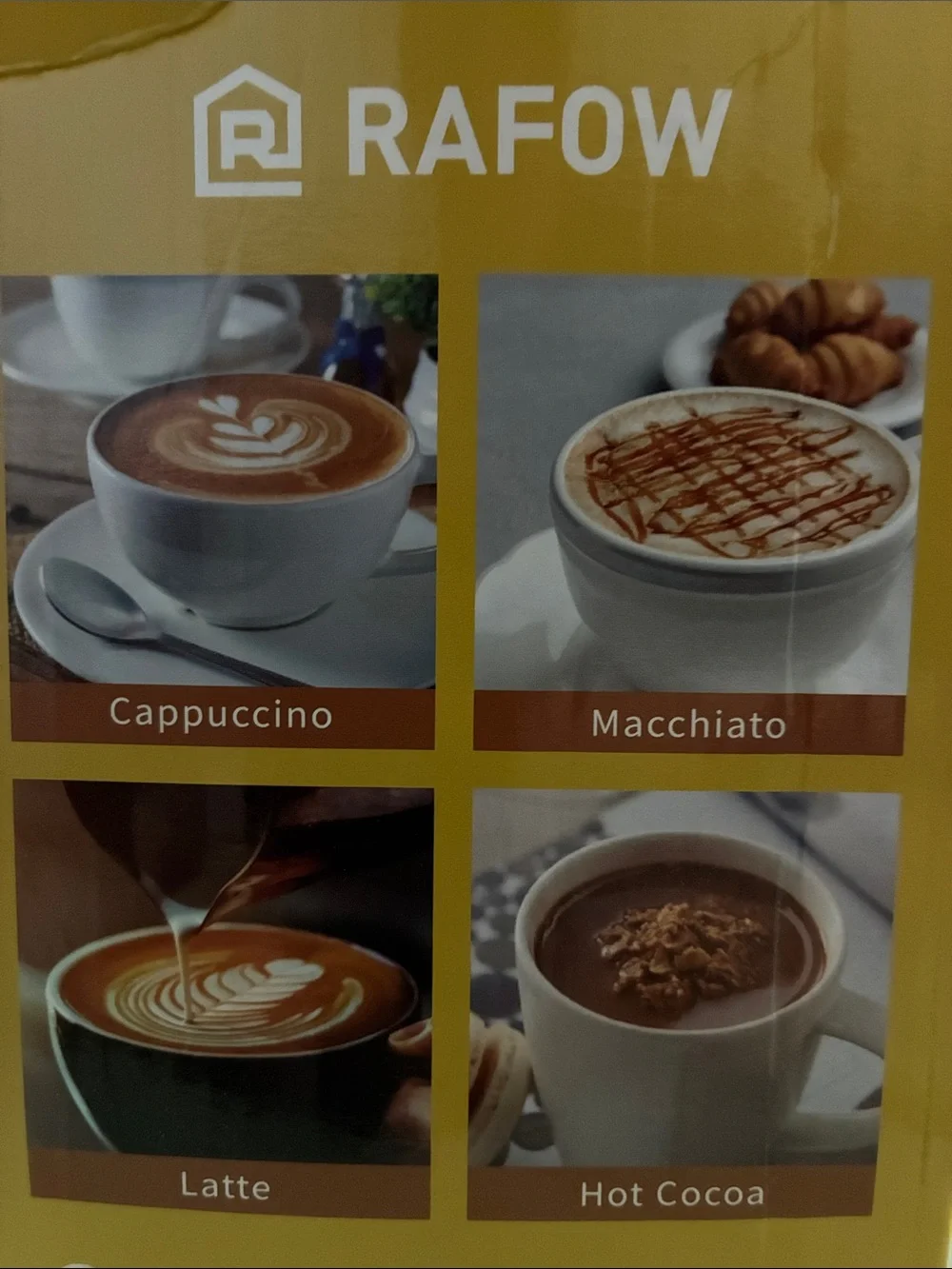 Rafow 4 in 1 Electric Milk Frother and Heater